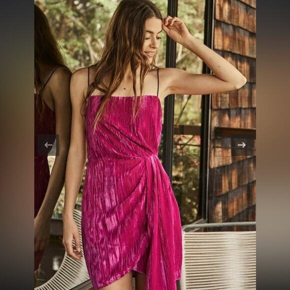 SAYLOR Dresses & Skirts - SAYLOR Pink Velvet Mini Dress